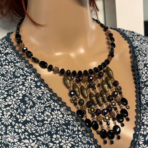 ❤️Chico’s Egyptian Goddess Waterfall Necklace - Picture 4 of 5